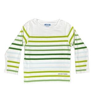 Jacadi Green Stripe Shirt Size 3